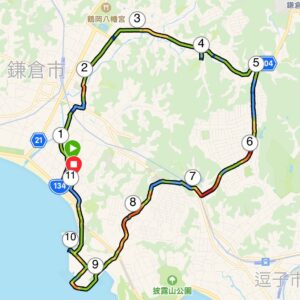 6月22日（火）【11.11km(5’45”)】MAP