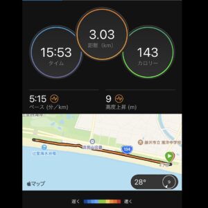 8月1日（日）【3km(4’59”)】MAP