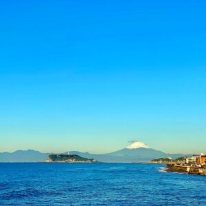 稲村ヶ崎から見る富士山