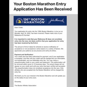 ボストンマラソンにエントリー