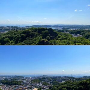 鷹取山の展望台