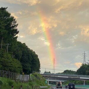中央道の虹