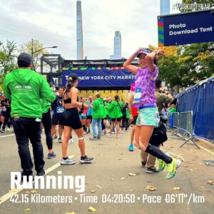 11月6日（日）【ニューヨークシティマラソン 42.195km(6’11”)】