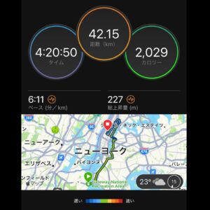 11月6日（日）【ニューヨークシティマラソン 42.195km(6’11”)】MAP