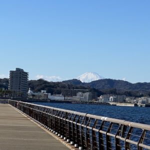 馬堀海岸から富士山